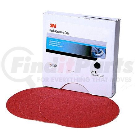 01100 by 3M - 3Mâ„¢ Red Abrasive Stikitâ„¢ Disc, 8" P80D, 25 Per Box