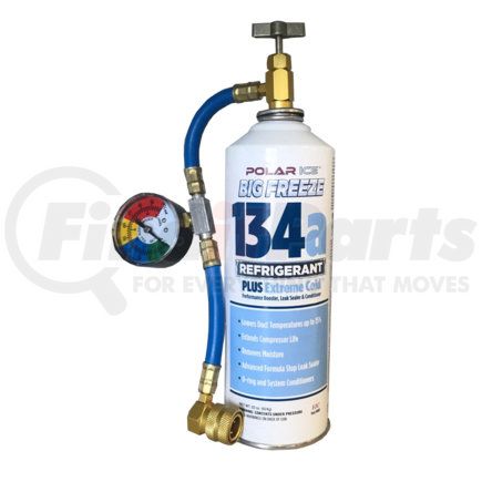501 by FJC, INC. - Polar Ice™ Big Freeze R-134a Refrigerant Oil - 22 Oz., with Hose & Gauge, PLUS Extreme Cold™ Performance Booster, Leak Sealer and Conditioner, Synthetic