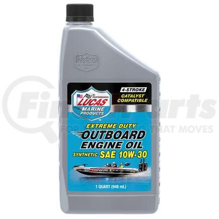 10661 by LUCAS OIL - Engine Oil - SAE 10W-30 Outboard, for 4-Stroke Applications, 1 Quart