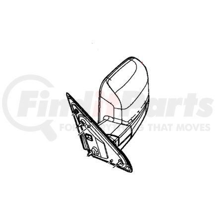 68096198AH by MOPAR - Door Mirror - Right, for 2013 Ram 1500/2500