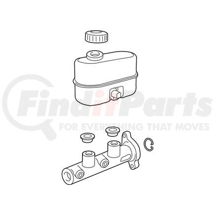 68433359AA by MOPAR - Brake Master Cylinder - with Cap and Reservoir, For 2019-2023 Ram