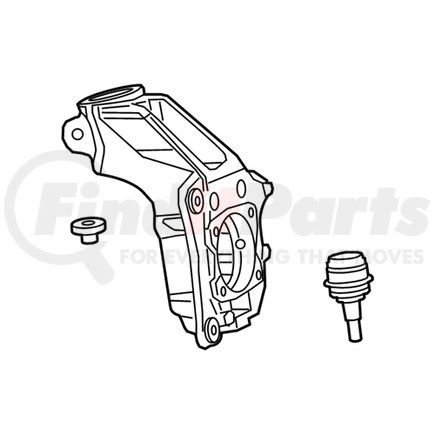 68285995AC by MOPAR - Suspension Knuckle - Front, Left, For 2019-2023 Jeep Cherokee