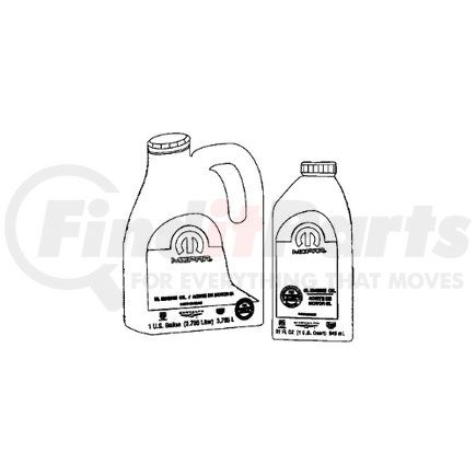 68523970AA by MOPAR - Engine Oil - 0W-40 Sae Oil Weight, Quart, for 2012-2022 Dodge/Jeep/Chrysler/Ram