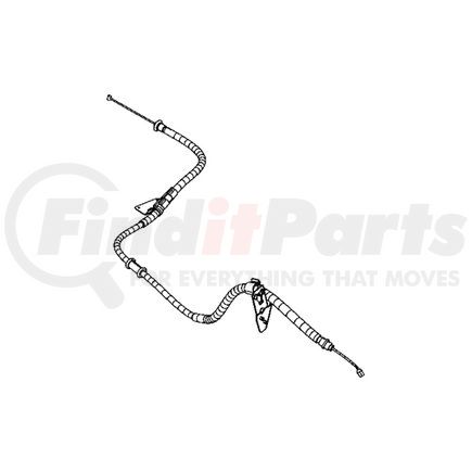 4581514AD by MOPAR - Parking Brake Cable - Rear, Left, For 2012-2019 Fiat 500