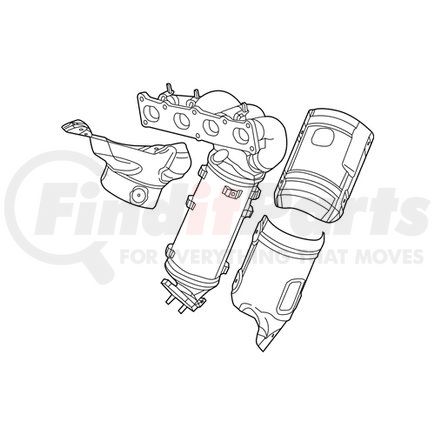 68246553AA by MOPAR - Catalytic Converter with Integrated Exhaust Manifold