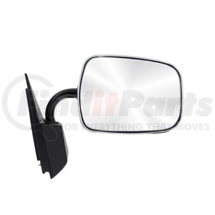 110958 by UNITED PACIFIC - Door Mirror - Passenger Side, Stainless Steel, with Black EDP J-Arm & Base, for 1988-1998 Chevy & GMC Truck