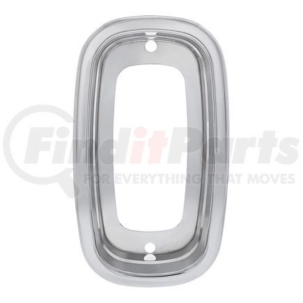 111090 by UNITED PACIFIC - Tail Light Bezel - RH or LH, Chrome, Die-Cast, with OE Style Mounting Holes
