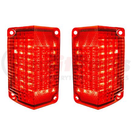 111117 by UNITED PACIFIC - Tail Light - RH and LH, Red Lens, 30 LEDs, For 1968-1969 Chevrolet El Camino