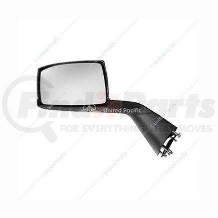 42242 by UNITED PACIFIC - Hood Mirror - Driver Side, Chrome/Black, Heated, Sequential Turn Signal, For 2008-2013 Volvo VNL