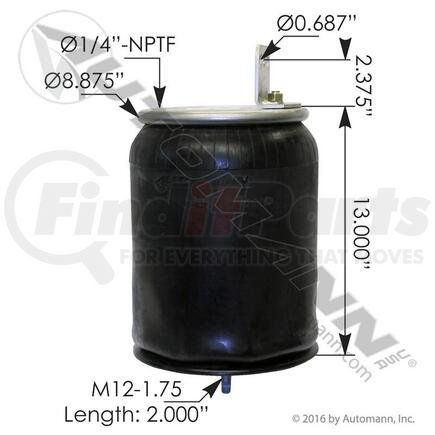 AB1DF23H-P1154 by AUTOMANN - AIR SPRING ROLLING LOBE