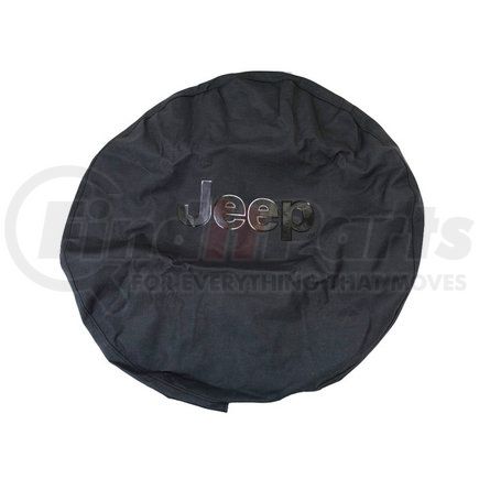 82209949AB by MOPAR - Spare Tire Cover - Black, Fits P255, Lt255/75R17, P255/70R 18 Tires, with Jeep Logo