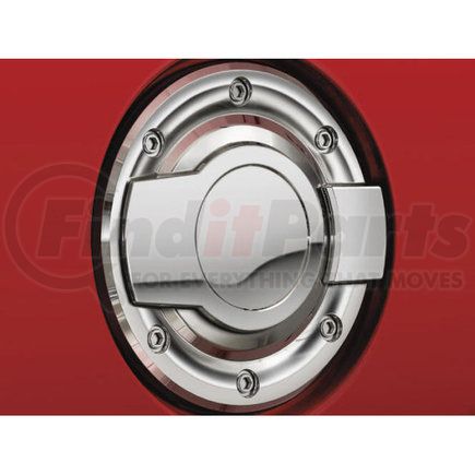 82211393AB by MOPAR - Fuel Filler Door - Chrome, Aluminum, with Logo, for 2009-2024 Dodge/Ram