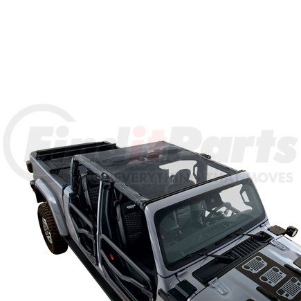 82215621 by MOPAR - Sunroof Shade - Mesh, Black, For 2020-2023 Jeep Gladiator
