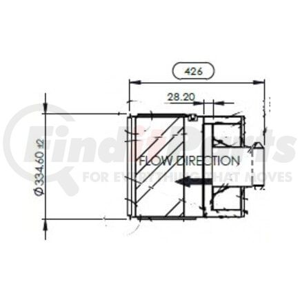 58066 by DINEX - Diesel Oxidation Catalyst (DOC) - Fits Cummins