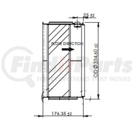 58058 by DINEX - Diesel Oxidation Catalyst (DOC) - Fits Cummins