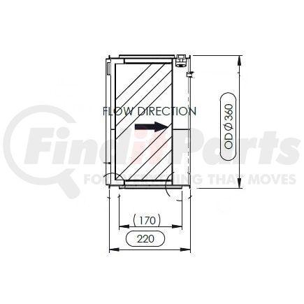 82019 by DINEX - Diesel Oxidation Catalyst (DOC) - Fits Mack/Volvo