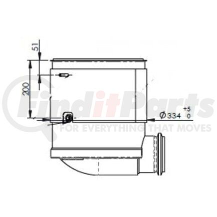 58041 by DINEX - Diesel Oxidation Catalyst (DOC) - Fits Cummins