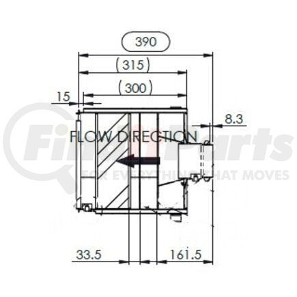 58052 by DINEX - Diesel Oxidation Catalyst (DOC) - Fits Cummins