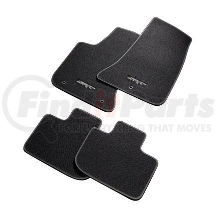 82215155AB by MOPAR - Floor Mat Set - First and Second Row, Black, Berber