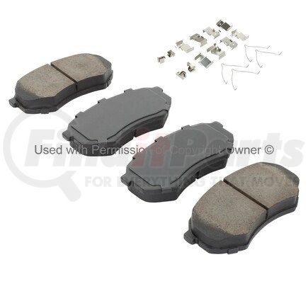 1001-0433M by MPA ELECTRICAL - Quality-Built Premium Semi-Metallic Brake Pads w/ Hardware