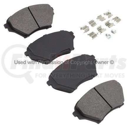 1001-0890M by MPA ELECTRICAL - Quality-Built Premium Disc Brake Pad Set - Semi-Metallic, with Hardware