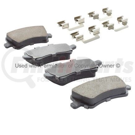 1003-1307AM by MPA ELECTRICAL - Quality-Built Black Series Semi-Metallic Brake Pads w/ Hardware