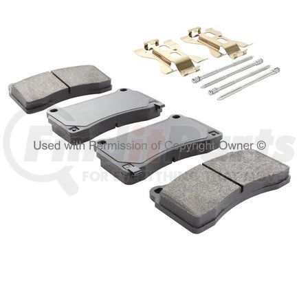 1003-1383M by MPA ELECTRICAL - Quality-Built Disc Brake Pad Set - Black Series, Semi-Metallic, with Hardware