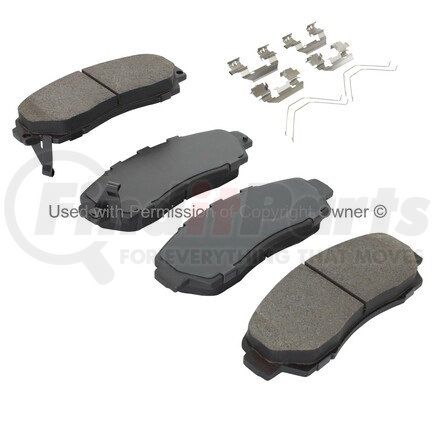 1001-1089M by MPA ELECTRICAL - Quality-Built Premium Semi-Metallic Brake Pads w/ Hardware