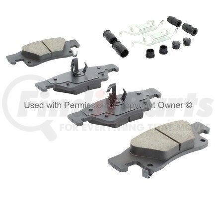 1001-1498M by MPA ELECTRICAL - Quality-Built Premium Semi-Metallic Brake Pads w/ Hardware