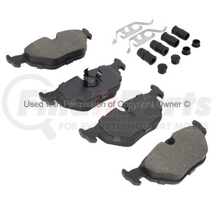 1003-0396M by MPA ELECTRICAL - Quality-Built Black Series Semi-Metallic Brake Pads w/ Hardware