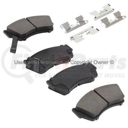 1003-0451M by MPA ELECTRICAL - Quality-Built Black Series Semi-Metallic Brake Pads w/ Hardware