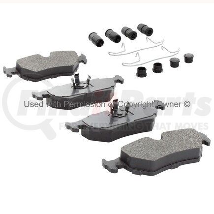 1003-0517M by MPA ELECTRICAL - Quality-Built Black Series Semi-Metallic Brake Pads w/ Hardware