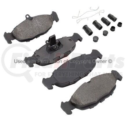 1003-0688AM by MPA ELECTRICAL - Quality-Built Black Series Semi-Metallic Brake Pads w/ Hardware