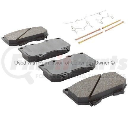 1003-0812M by MPA ELECTRICAL - Quality-Built Black Series Semi-Metallic Brake Pads w/ Hardware