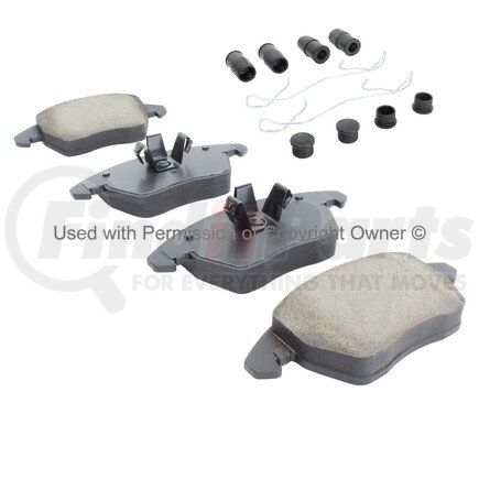 1003-1107BM by MPA ELECTRICAL - Quality-Built Black Series Semi-Metallic Brake Pads w/ Hardware