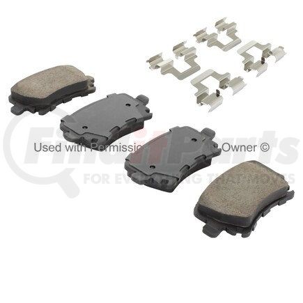 1001-0614AM by MPA ELECTRICAL - Quality-Built Premium Semi-Metallic Brake Pads w/ Hardware