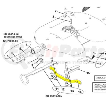 SK2905127 by JOST - Fifth Wheel Trailer Hitch Lever Arm