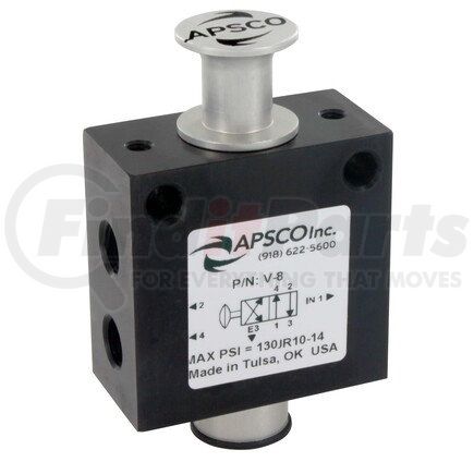 V-8 by APSCO - Air Control Valve - 4-Way Push-Pull, 2-Position, Single Spool, Double Acting