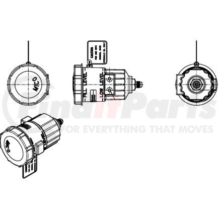 20-920-520 by MICO - Reservoir - Polyallomer, Hydraulic Oil Type, 9/16"-18UNF-2A Fitting, with Mounting Bracket