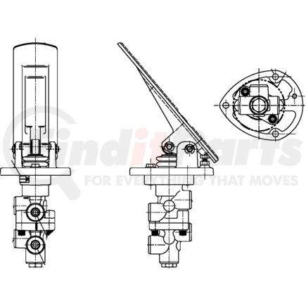 06-466-232 by MICO - Air Brake Spring Brake Modulating Valve - Pedal Tandem Mod Valve