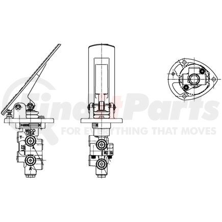 06-466-234 by MICO - Pedal Actuated Tandem Modulating Valve