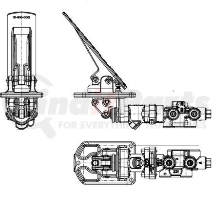 06-466-482 by MICO - Air Brake Spring Brake Modulating Valve - Hrz Ped/Plt Tdm Mod Vlv