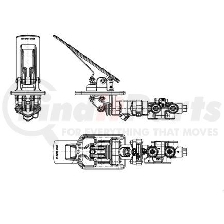 06-466-480 by MICO - Air Brake Spring Brake Modulating Valve - Hrz Ped/Plt Tdm Mod Vlv