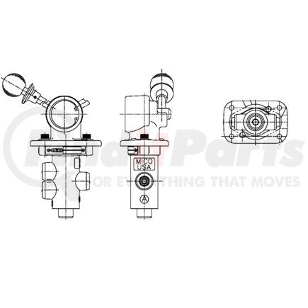 06-466-912 by MICO - Air Brake Spring Brake Modulating Valve - Lever Single Mod Valve