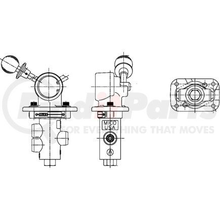 06-466-910 by MICO - Air Brake Spring Brake Modulating Valve - Lever Single Mod Valve