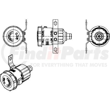 20-920-509 by MICO - Brake Fluid Reservoir - Remote Mount, 14.5 cu. in. Capacity, 9/16"-18UNF-2A Fitting, with Mounting Bracket