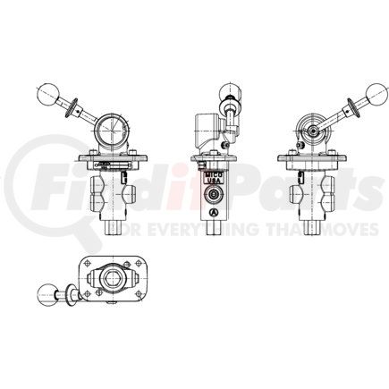 06-466-913 by MICO - Air Brake Spring Brake Modulating Valve - Lever Single Mod Valve