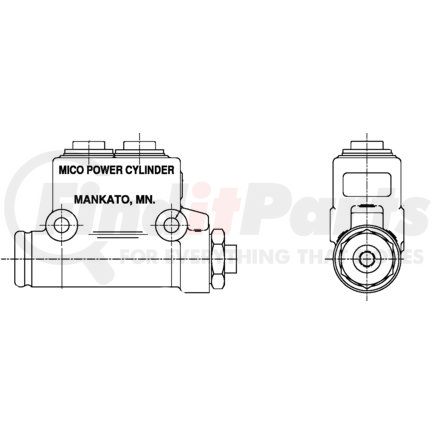 02-020-245 by MICO - Brake Master Cylinder - Power Cylinder