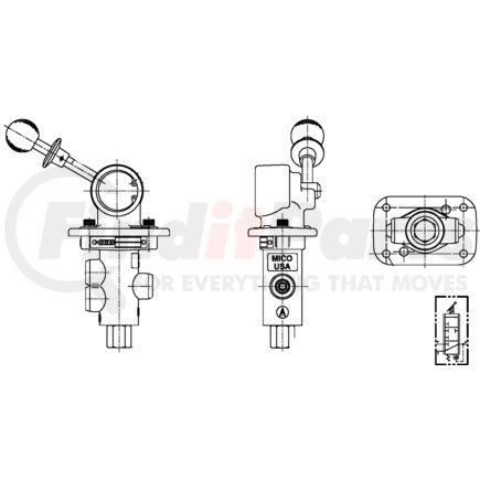 06-466-902 by MICO - Air Brake Spring Brake Modulating Valve - Lever Single Mod Valve