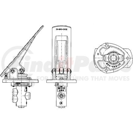 06-466-124 by MICO - Air Brake Spring Brake Modulating Valve - Pedal Modulating Valve